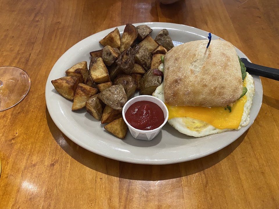 Breakfast Sandwich with Fried Potatoes
